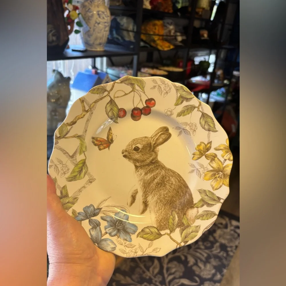 Pier 1 Imports Porcelain Plate Sofie the Bunny 4 plates